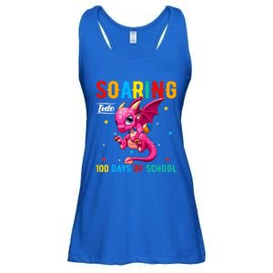 Soaring Into 100 Days Of School Dragon 100 Days Smarter Gift Ladies Essential Flowy Tank