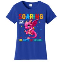 Soaring Into 100 Days Of School Dragon 100 Days Smarter Gift Women's T-Shirt