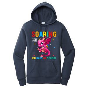 Soaring Into 100 Days Of School Dragon 100 Days Smarter Gift Women's Pullover Hoodie