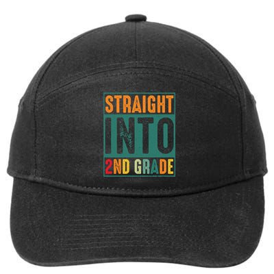 Straight Into 2Nd Grade Retro Vintage Team Second Grade Gift 7-Panel Snapback Hat