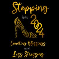 Stepping Into 2024 Counting Blessings And Less Stressing 7-Panel Snapback Hat