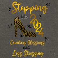 Stepping Into 2024 Counting Blessings And Less Stressing Cotton Canvas Backpack