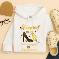 Stepping Into 2024 Counting Blessings And Less Stressing Hoodie