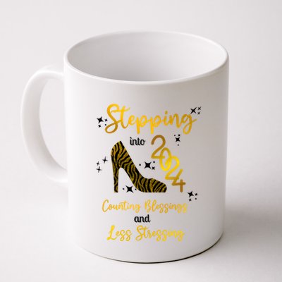 Stepping Into 2024 Counting Blessings And Less Stressing Mug