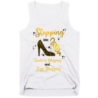 Stepping Into 2024 Counting Blessings And Less Stressing Tank Top