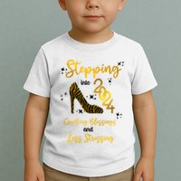 Stepping Into 2024 Counting Blessings And Less Stressing Toddler T-Shirt