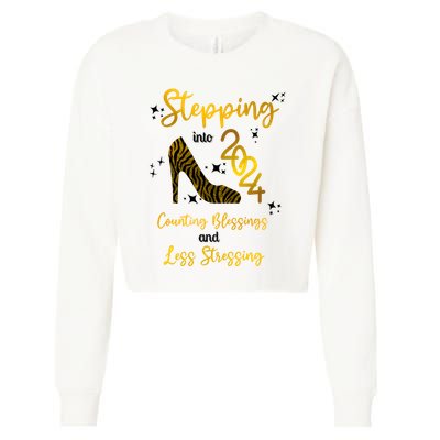 Stepping Into 2024 Counting Blessings And Less Stressing Cropped Pullover Crew