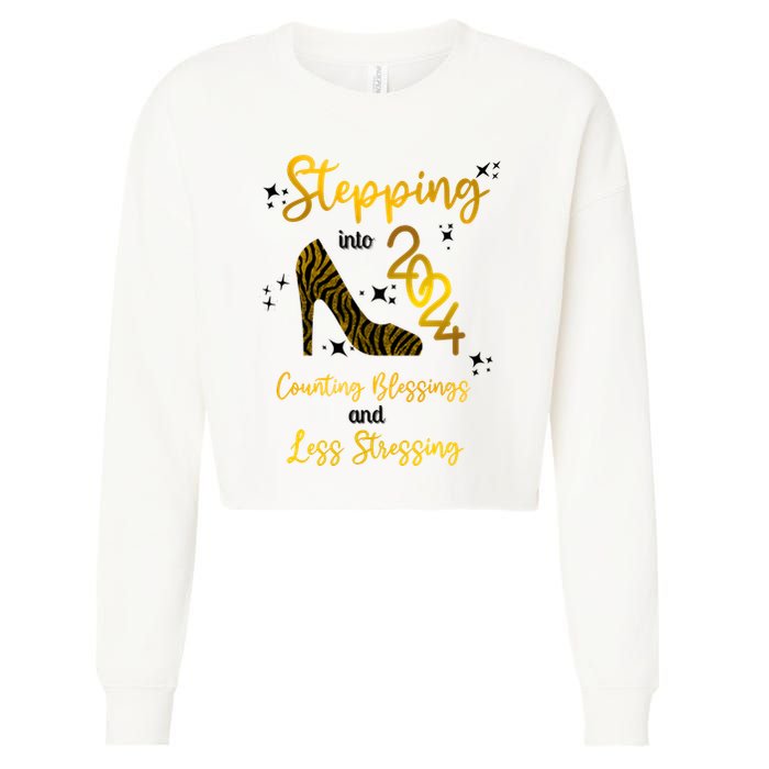 Stepping Into 2024 Counting Blessings And Less Stressing Cropped Pullover Crew