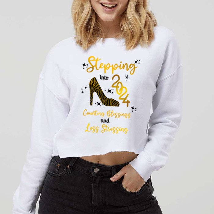 Stepping Into 2024 Counting Blessings And Less Stressing Cropped Pullover Crew