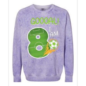 Soccer i'm 8 years old birthday Colorblast Crewneck Sweatshirt