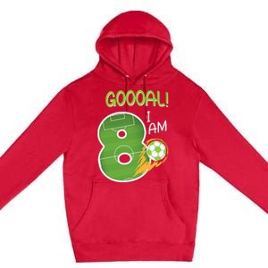 Soccer i'm 8 years old birthday Premium Pullover Hoodie