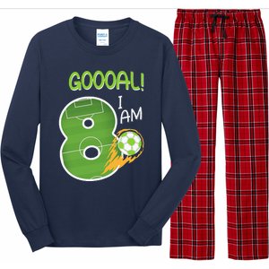 Soccer i'm 8 years old birthday Long Sleeve Pajama Set