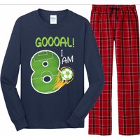 Soccer i'm 8 years old birthday Long Sleeve Pajama Set