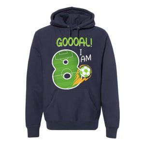 Soccer i'm 8 years old birthday Premium Hoodie