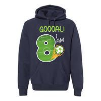 Soccer i'm 8 years old birthday Premium Hoodie