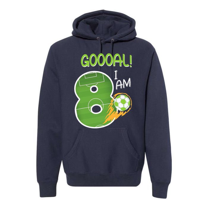 Soccer i'm 8 years old birthday Premium Hoodie