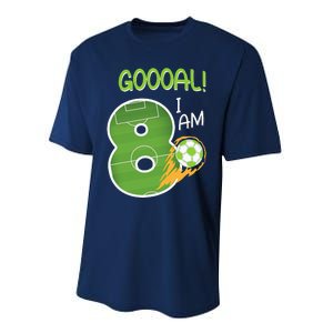 Soccer i'm 8 years old birthday Performance Sprint T-Shirt