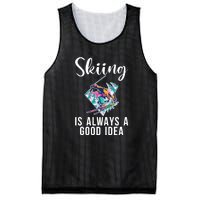 Skiing Is Always A Idea Vintage Freestyle Ski 80s Costume Retro Skii Mesh Reversible Basketball Jersey Tank