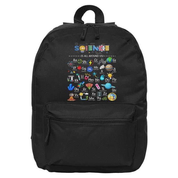 Science Is All Around Us Science Alphabet Stem Scientist 16 in Basic Backpack