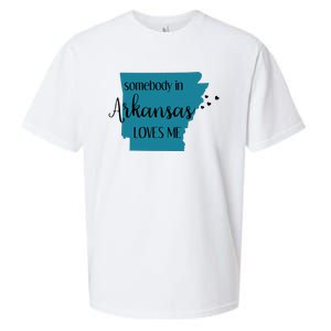 Somebody In Arkansas Loves Me State Sueded Cloud Jersey T-Shirt