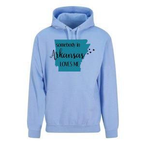 Somebody In Arkansas Loves Me State Unisex Surf Hoodie