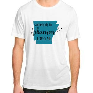 Somebody In Arkansas Loves Me State Adult ChromaSoft Performance T-Shirt