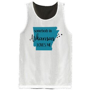 Somebody In Arkansas Loves Me State Mesh Reversible Basketball Jersey Tank