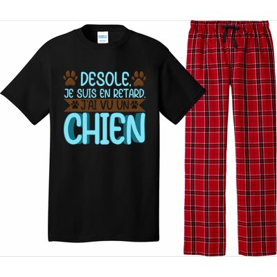 Sorry I Am Late I Saw A Dog Cute Gift Pajama Set