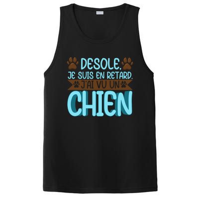 Sorry I Am Late I Saw A Dog Cute Gift PosiCharge Competitor Tank