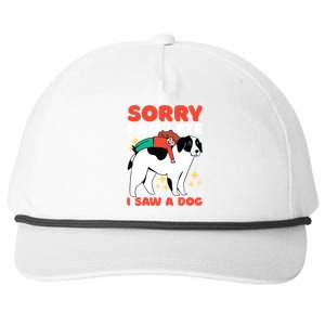 Sorry I Am Late I Saw A Dog Cute Gift Snapback Five-Panel Rope Hat