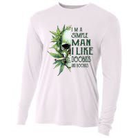 Skull I’M A Simple Man I Like Doobies And Boobies Cooling Performance Long Sleeve Crew