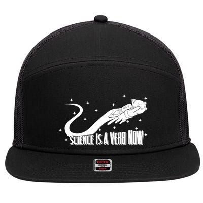 Science Is A Verb Now 7 Panel Mesh Trucker Snapback Hat