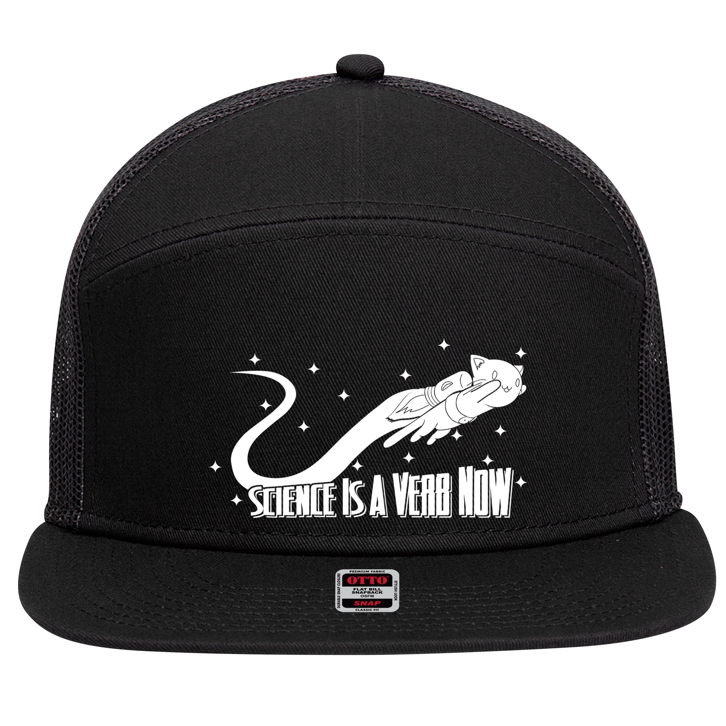 Science Is A Verb Now 7 Panel Mesh Trucker Snapback Hat