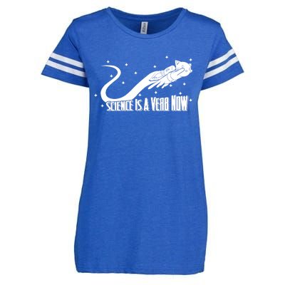 Science Is A Verb Now Enza Ladies Jersey Football T-Shirt