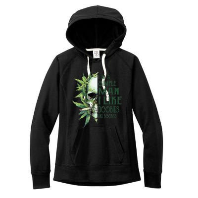 Skull I’M A Simple Man I Like Doobies And Boobies Women's Fleece Hoodie