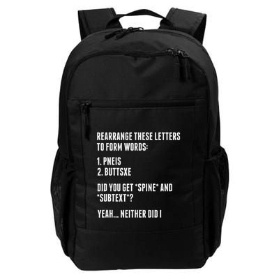 Sexual Innuendo Adult Humor Offensive Dirty Pun Gag Gift Backpack