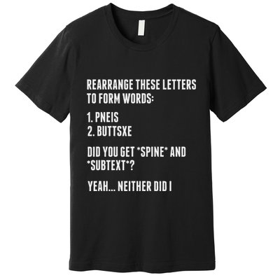 Sexual Innuendo Adult Humor Offensive Dirty Pun Gag Gift Premium T-Shirt