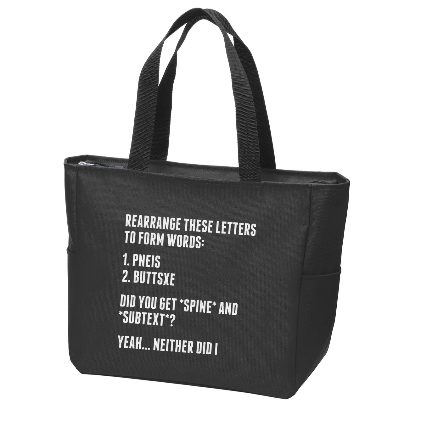 Sexual Innuendo Adult Humor Offensive Dirty Pun Gag Gift Zip Tote Bag