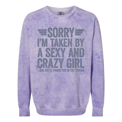 Sorry IM Already Taken Colorblast Crewneck Sweatshirt