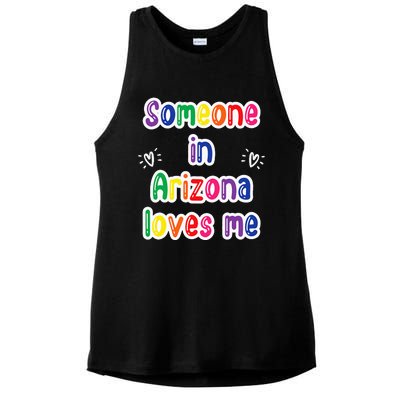 Someone In Arizona Loves Me Ladies PosiCharge Tri-Blend Wicking Tank