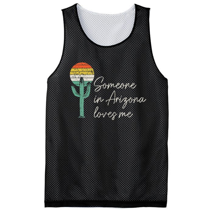 Someone In Arizona Loves Me Cactus AZ Vintage Mesh Reversible Basketball Jersey Tank