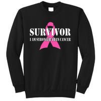 Survivor I Am Stronger Than Cancer Breast Cancer Awareness Sweatshirt