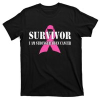 Survivor I Am Stronger Than Cancer Breast Cancer Awareness T-Shirt