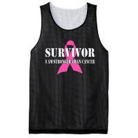 Survivor I Am Stronger Than Cancer Breast Cancer Awareness Mesh Reversible Basketball Jersey Tank