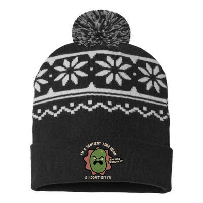 Spawnonme IM A Sentient Lima Bean And I DonT Git It USA-Made Snowflake Beanie