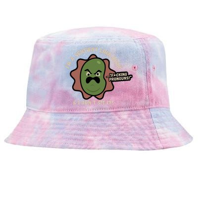 Spawnonme IM A Sentient Lima Bean And I DonT Git It Tie-Dyed Bucket Hat