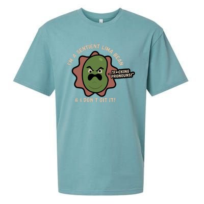 Spawnonme IM A Sentient Lima Bean And I DonT Git It Sueded Cloud Jersey T-Shirt