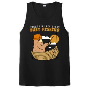 Sorry I Am Late I Was Fishing Gift PosiCharge Competitor Tank