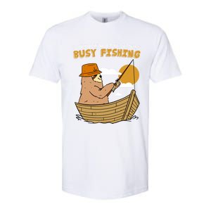 Sorry I Am Late I Was Fishing Gift Softstyle CVC T-Shirt