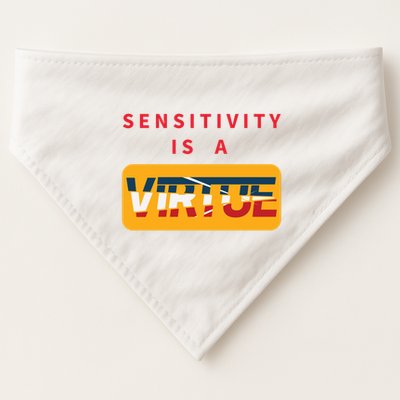 Sensitivity Is A Virtue Tshirt USA-Made Doggie Bandana